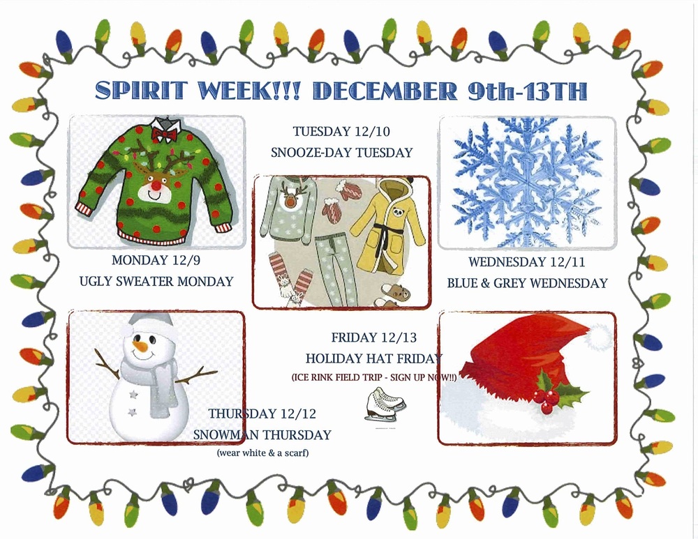 Spirit Week - December 9th-13th