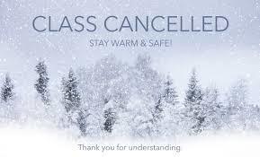 Classes Cancelled January 27th