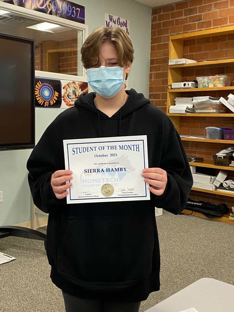 Student of the Month Sierra Hamby